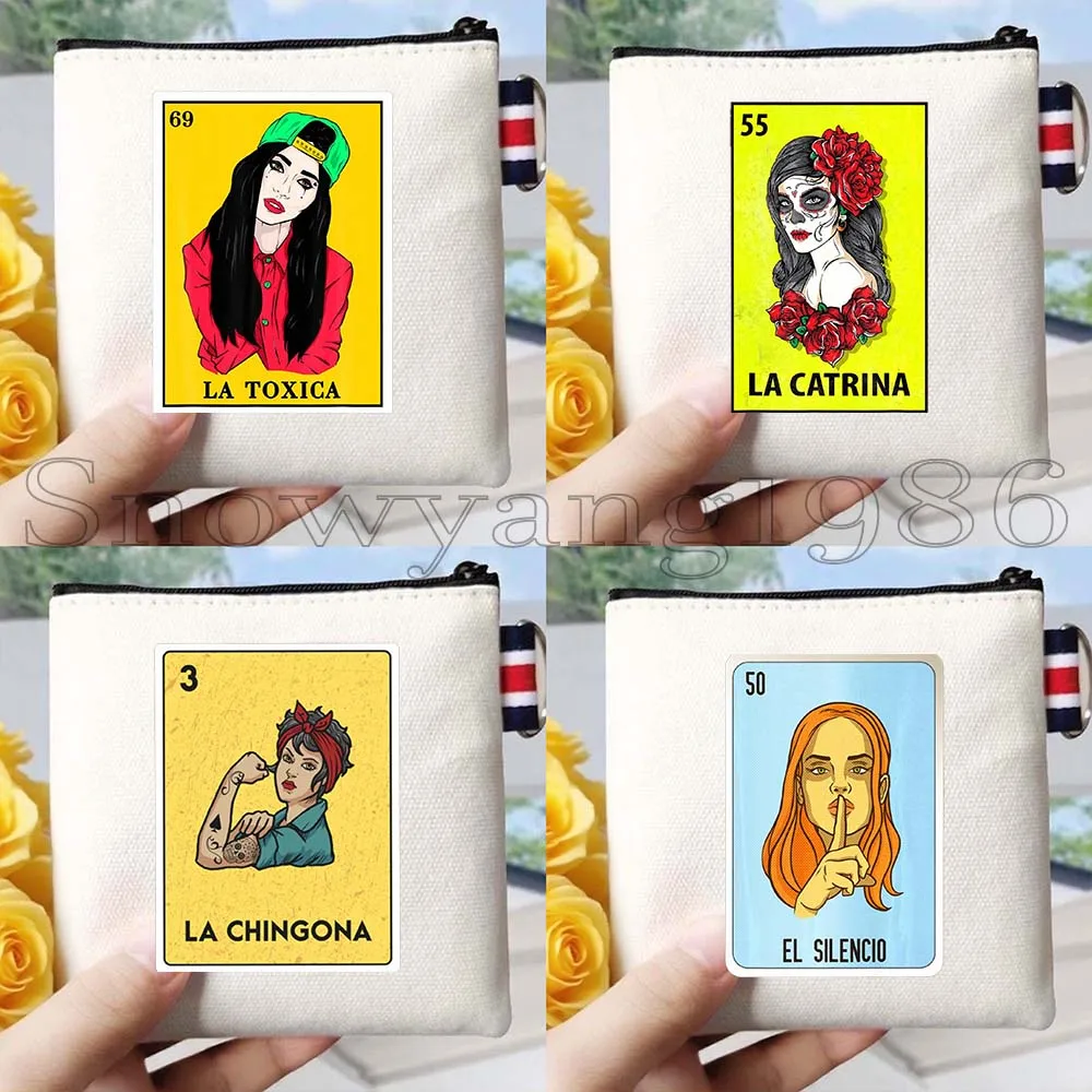 4PCS El Catrin Muertos Tarot ESTRELLA SIRENA ROSA LA BANDERA Mexican Loteria Bingo Card Gifts Key Coin Purse Bag Wallet Pouch
4PCS El Catrin Muertos Tarot ESTRELLA SIRENA ROSA LA BANDERA Mexican Loteria Bingo Card Gifts Key Coin Purse Bag Wallet Pouch