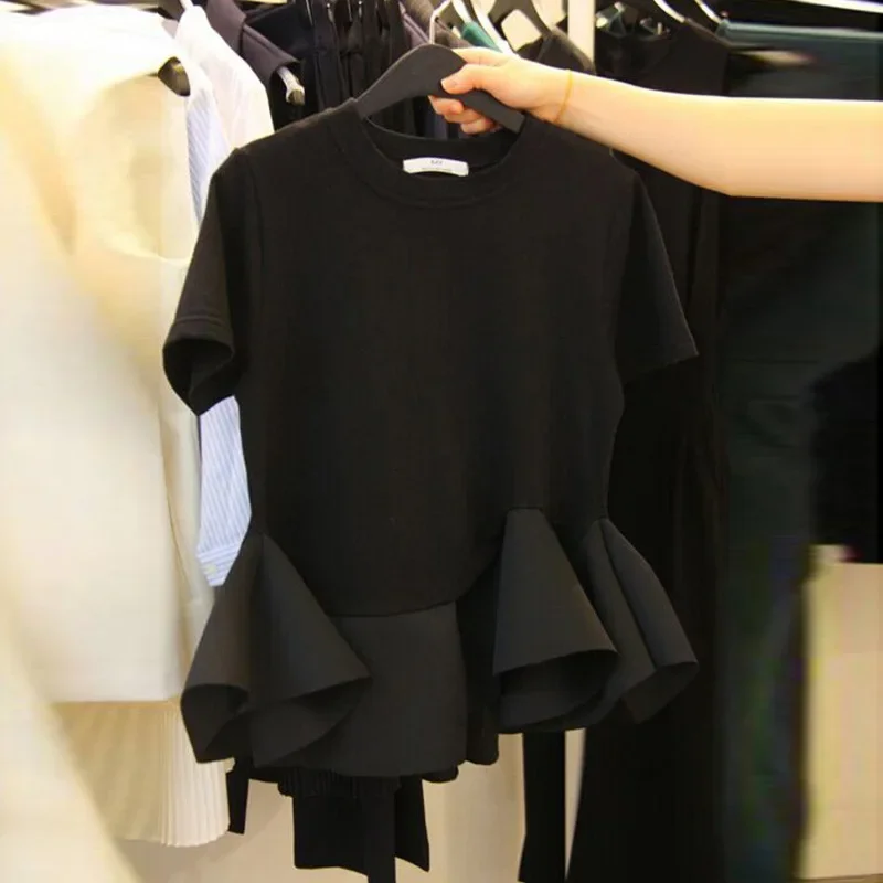 Футболки Винтажная одежда Футболки с рисунком Camisetas Хлопковые футболки Y2k Черная футболка Ropa Mujer с короткими рукавами и рюшами нерегулярной формы
Футболки Винтажная одежда Футболки с рисунком Camisetas Хлопковые футболки Y2k Черная футболка Ropa Mujer с короткими рукавами и рюшами нерегулярной формы