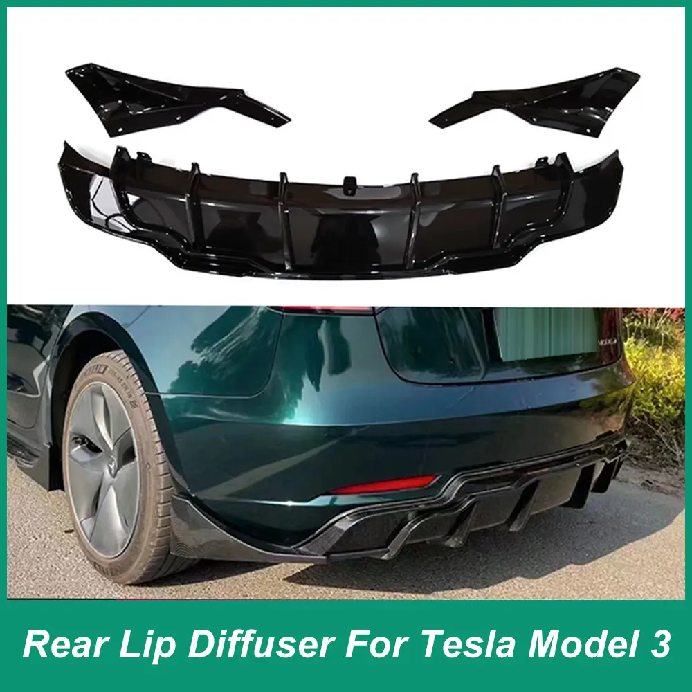 For Tesla Model 3 2017-2023Rear Bumper Iip And Chin Diffuser Separator Side Safety Spoiler ABS Material Black Carbon Accessories
For Tesla Model 3 2017-2023Rear Bumper Iip And Chin Diffuser Separator Side Safety Spoiler ABS Material Black Carbon Accessories