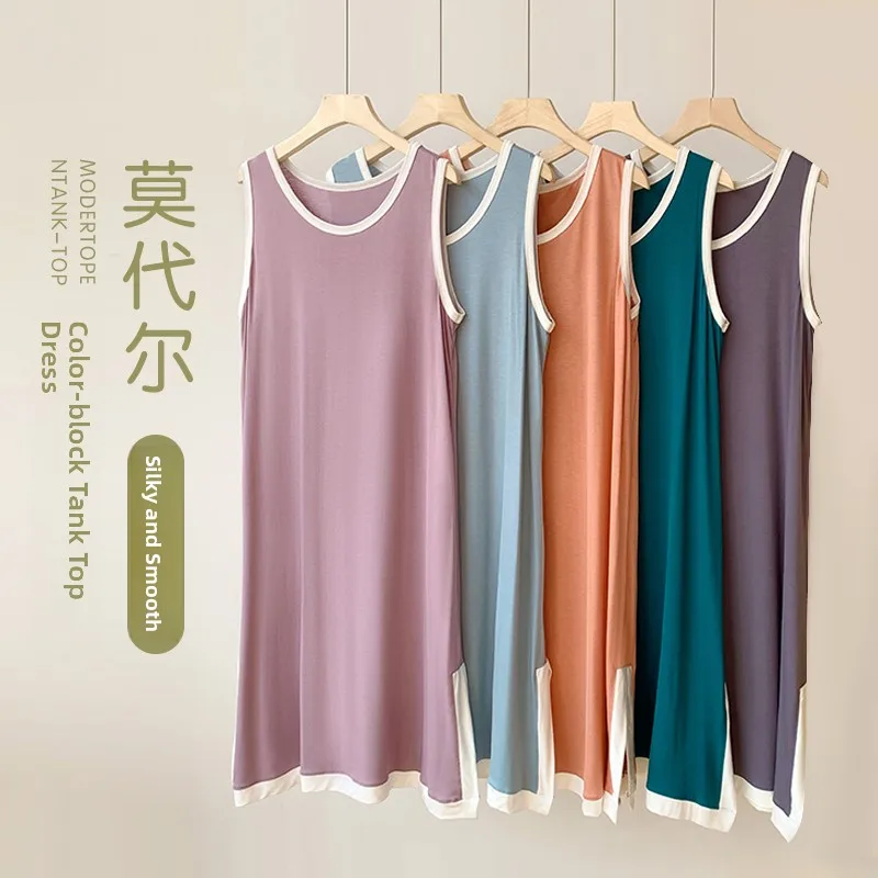 Lightweight Vest Style Pure Cotton Nightgown round Neck Home Clothes for Women Summer Long Dress Sleepwear with Decoration Sp...
Lightweight Vest Style Pure Cotton Nightgown round Neck Home Clothes for Women Summer Long Dress Sleepwear with Decoration Sp...