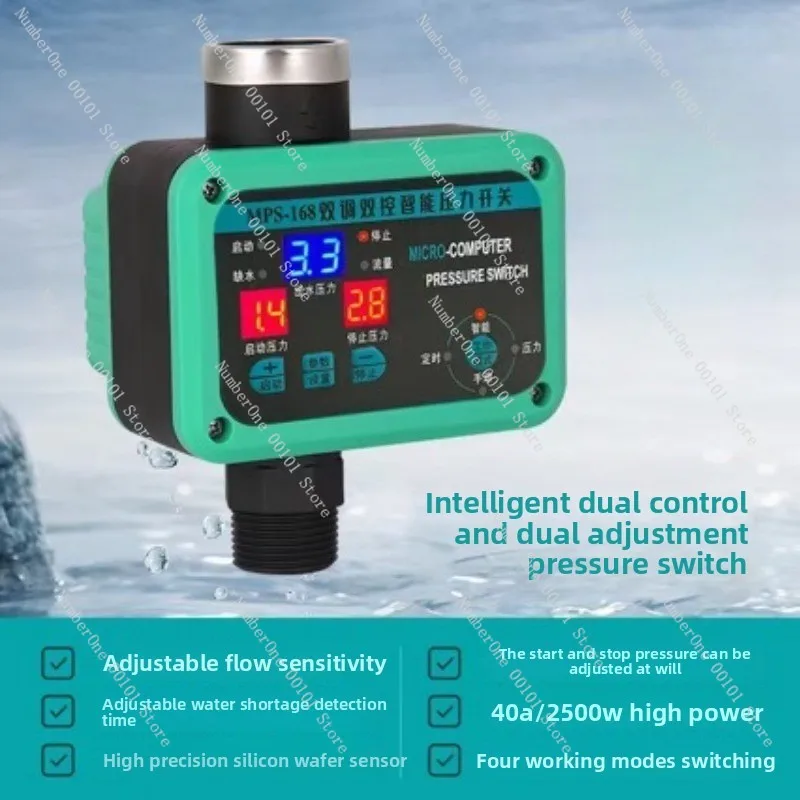 Intelligent water pump pressure switch, fully automatic electronic digital display, intelligent water pressure controller
Intelligent water pump pressure switch, fully automatic electronic digital display, intelligent water pressure controller
