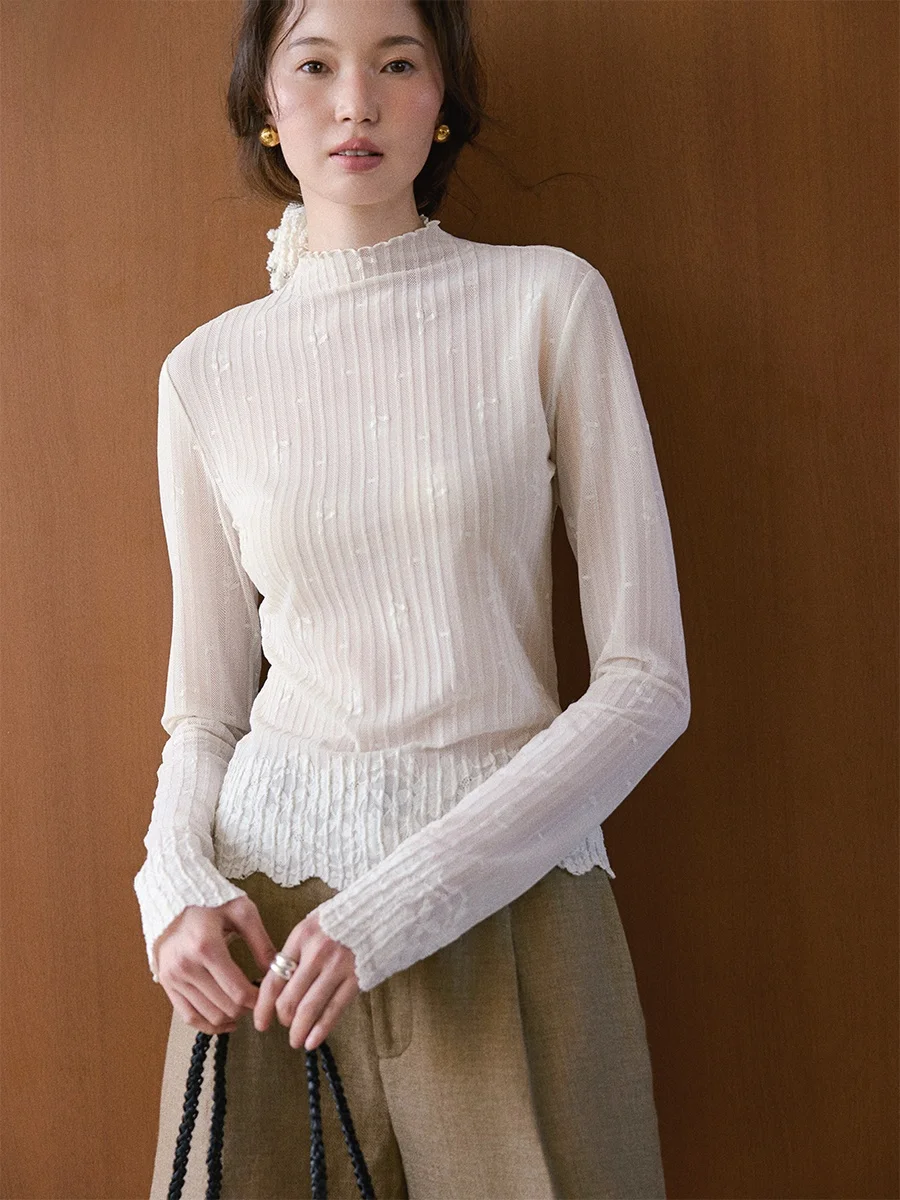 Винтажный кружевной топ с высоким воротником, полупрозрачный, универсальный, базовый, повседневный, с длинными рукавами, прямого кроя, вязаный
Винтажный кружевной топ с высоким воротником, полупрозрачный, универсальный, базовый, повседневный, с длинными рукавами, прямого кроя, вязаный