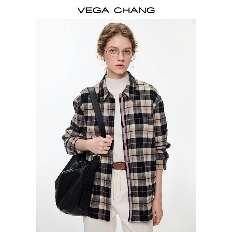 Vega Chang новая осенне-зимняя универсальная многослойная свободная женская рубашка в розовую и черную клетку
Vega Chang новая осенне-зимняя универсальная многослойная свободная женская рубашка в розовую и черную клетку