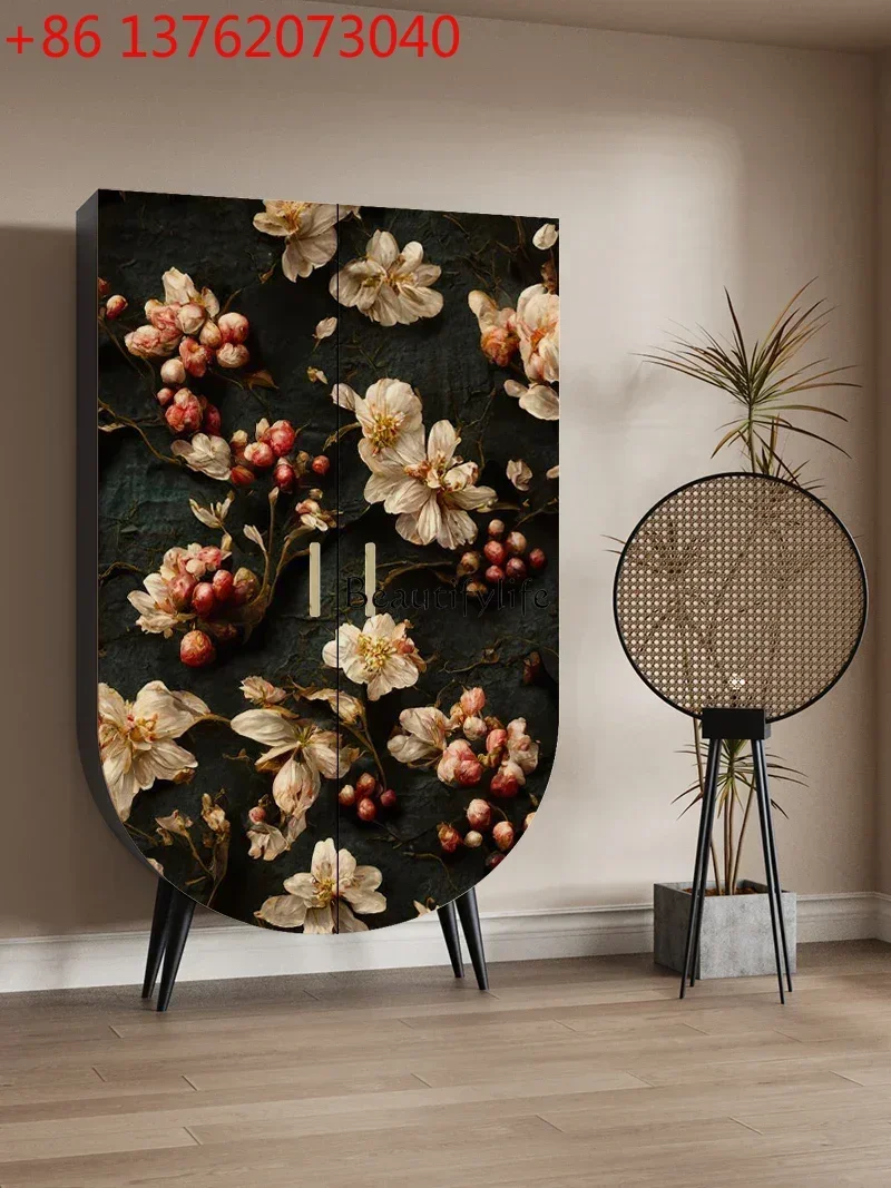 French retro style solid wood wardrobe living room corner entrance locker
French retro style solid wood wardrobe living room corner entrance locker