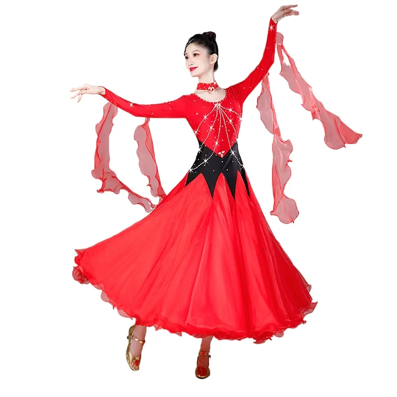 2023 New Ballroom Dance Dress Modern Dance Competition Performance Dress National Standard Dance Waltz Dress 308
2023 New Ballroom Dance Dress Modern Dance Competition Performance Dress National Standard Dance Waltz Dress 308