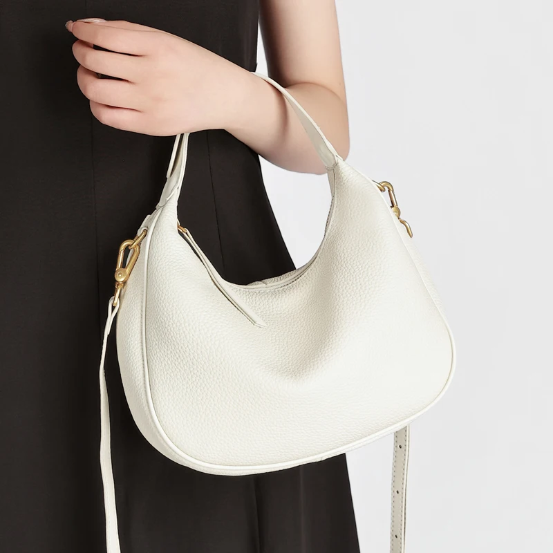 Genuine Cowhide Leather Mini Hobo Shoulder Bag for Women Pebbled Leather Top Handle Crossbody Bag with Hardware Underarm Bags
Genuine Cowhide Leather Mini Hobo Shoulder Bag for Women Pebbled Leather Top Handle Crossbody Bag with Hardware Underarm Bags