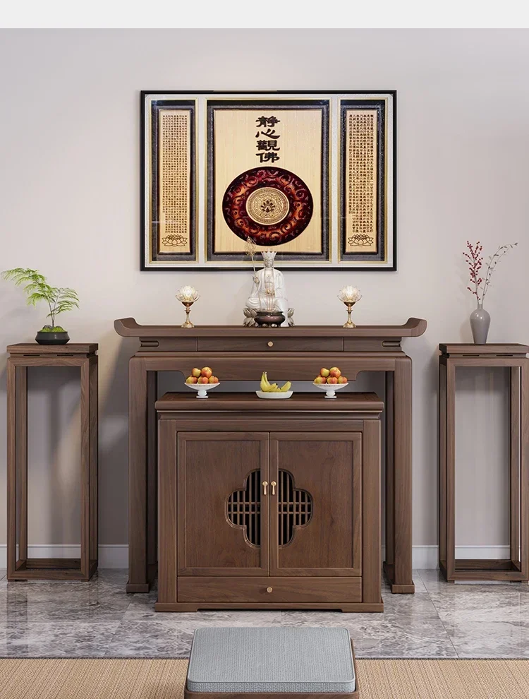 QQNew Chinese Style Black Walnut Solid Wood Altar Domestic Buddhist Hall Table Buddha Table Simple Prayer Altar Table
QQNew Chinese Style Black Walnut Solid Wood Altar Domestic Buddhist Hall Table Buddha Table Simple Prayer Altar Table