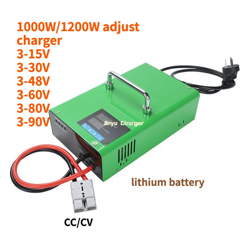 1200W adjustable charger 0-120V 0-20A 12V 24V 36V 48V 60V 120V 200V 100A 50A 60A 80A CC/CV For 18650 lifepo4 li ion LTO Battery
1200W adjustable charger 0-120V 0-20A 12V 24V 36V 48V 60V 120V 200V 100A 50A 60A 80A CC/CV For 18650 lifepo4 li ion LTO Battery