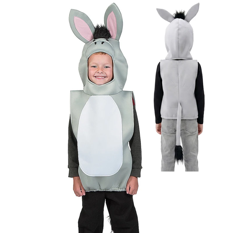 Unisex Boys Girls Donkey Suit Halloween Cosplay Animal Theme Party Dress Up Kids Donkey Costume
Unisex Boys Girls Donkey Suit Halloween Cosplay Animal Theme Party Dress Up Kids Donkey Costume