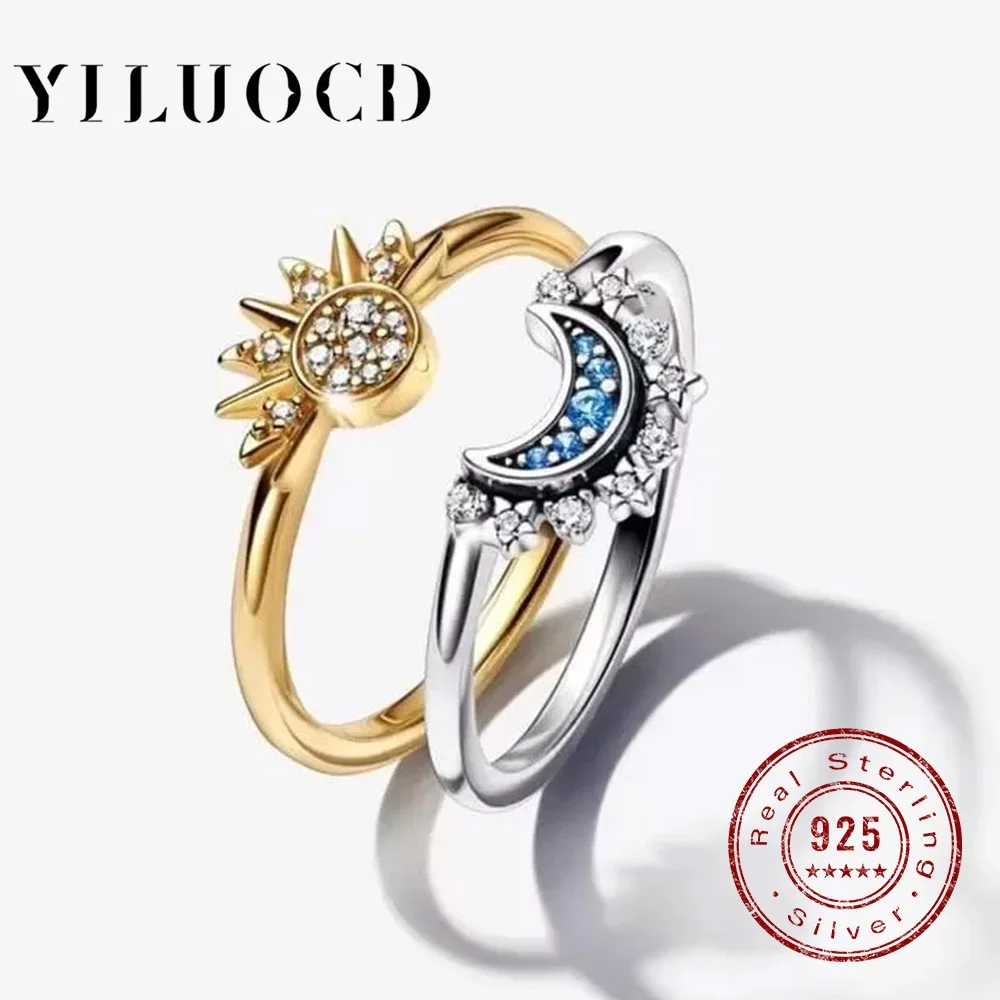 925 Silver Sun and Moon Couple Ring Set Sky Blue Sparkling Cubic Zirconia Rings Promise Fine Jewelry Gifts for Valentines Day
925 Silver Sun and Moon Couple Ring Set Sky Blue Sparkling Cubic Zirconia Rings Promise Fine Jewelry Gifts for Valentines Day