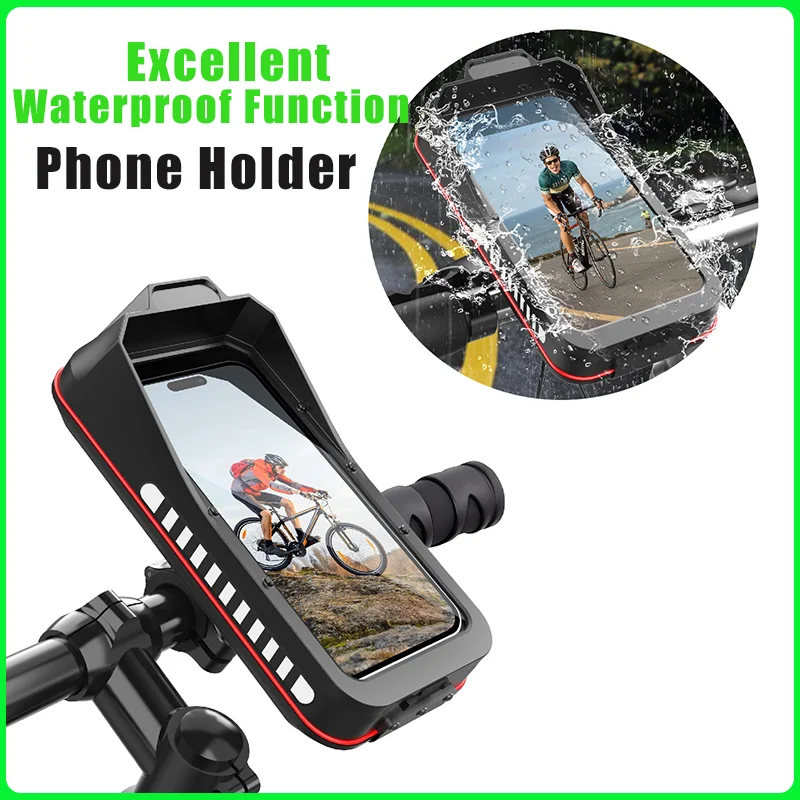 Waterproof Bicycle Motorcycle Mobile Phone Holder Universal Quick Lock Bike Scooter Handlebar Stand for 4.7-7.0 inches Devices
Waterproof Bicycle Motorcycle Mobile Phone Holder Universal Quick Lock Bike Scooter Handlebar Stand for 4.7-7.0 inches Devices