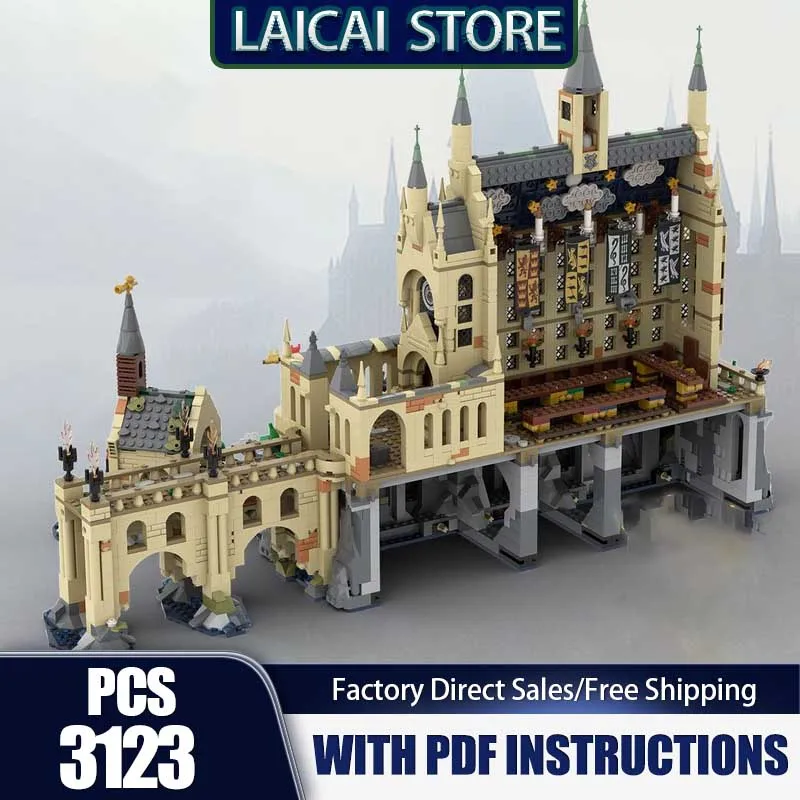 HP Movie Model Moc Building Blocks Great Hall and Boathouse Model Technology Bricks DIY Assembly Toys Construstion Holiday Gift
HP Movie Model Moc Building Blocks Great Hall and Boathouse Model Technology Bricks DIY Assembly Toys Construstion Holiday Gift