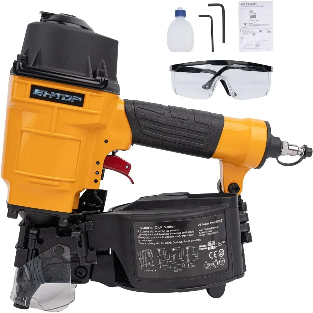 15 Degree Professional Coil Nailer, 1-1/4 Inch to 2-1/4 inch Air Pallet Nailer, 350-pcs Load Capacity Pallet Nailer
15 Degree Professional Coil Nailer, 1-1/4 Inch to 2-1/4 inch Air Pallet Nailer, 350-pcs Load Capacity Pallet Nailer
