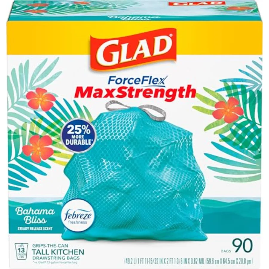 ForceFlex MaxStrength Kitchen Trash Bags, 13 Gal, Febreze, 90 Ct Pack May Vary
ForceFlex MaxStrength Kitchen Trash Bags, 13 Gal, Febreze, 90 Ct Pack May Vary