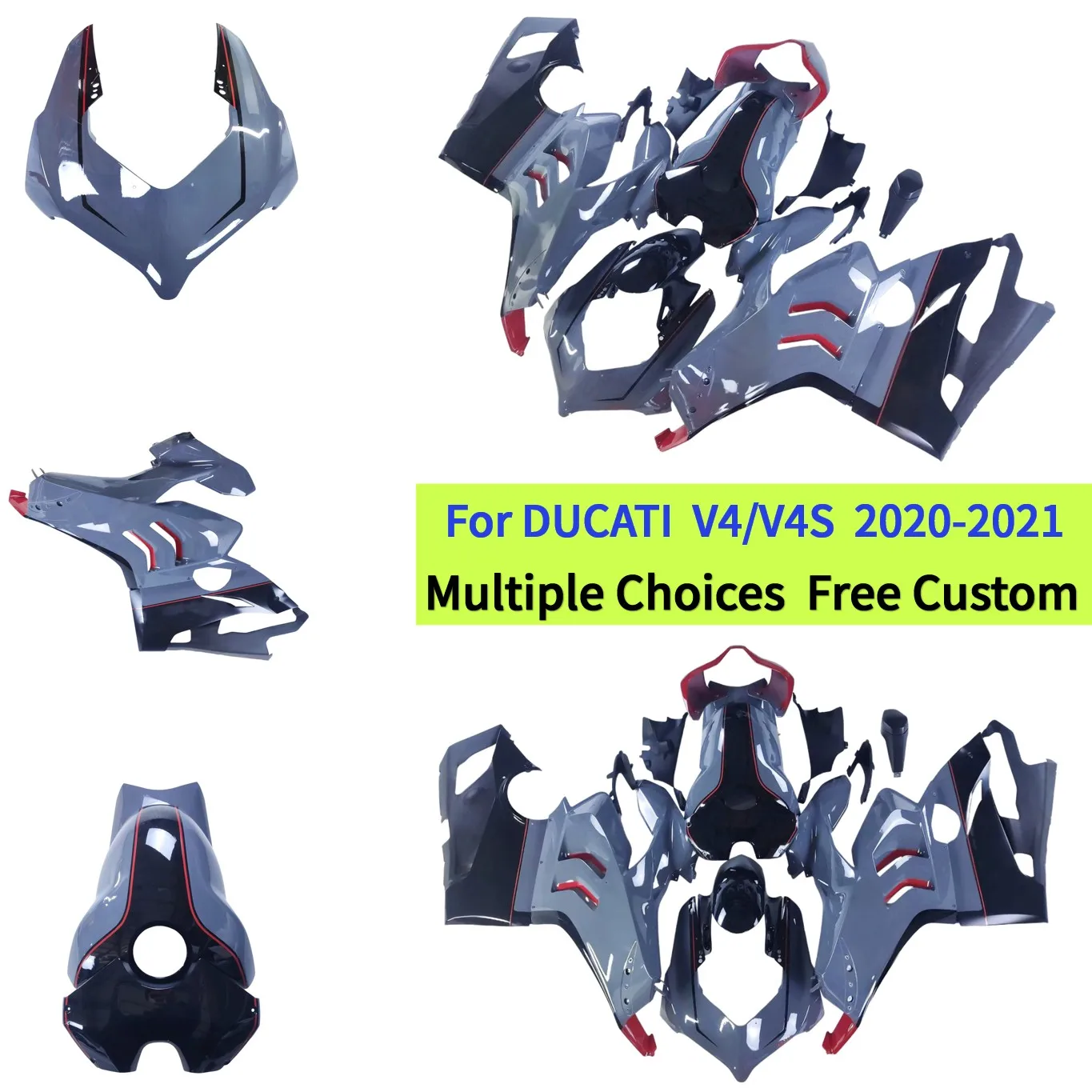 Motorcycle Full Fairing Kit For Ducati Panigale V4 S R 2020 2021 Injection ABS Plastic Body Work Cowlings Nardo Gray
Motorcycle Full Fairing Kit For Ducati Panigale V4 S R 2020 2021 Injection ABS Plastic Body Work Cowlings Nardo Gray