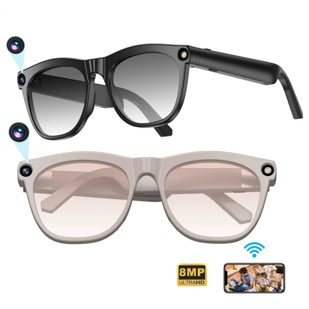 AG08 4K 8.0mp Smart Bluetooth Glasses AI Camera Recognition Teaching Translation Wifi Navigation Video Stabilization Technology
AG08 4K 8.0mp Smart Bluetooth Glasses AI Camera Recognition Teaching Translation Wifi Navigation Video Stabilization Technology