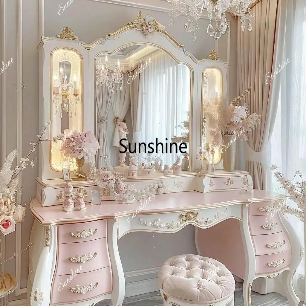 European Style Luxury Extendable Adjustable Dressing Table with Mirror and Drawers for Bedroom Hotel & Apartment Use
European Style Luxury Extendable Adjustable Dressing Table with Mirror and Drawers for Bedroom Hotel & Apartment Use