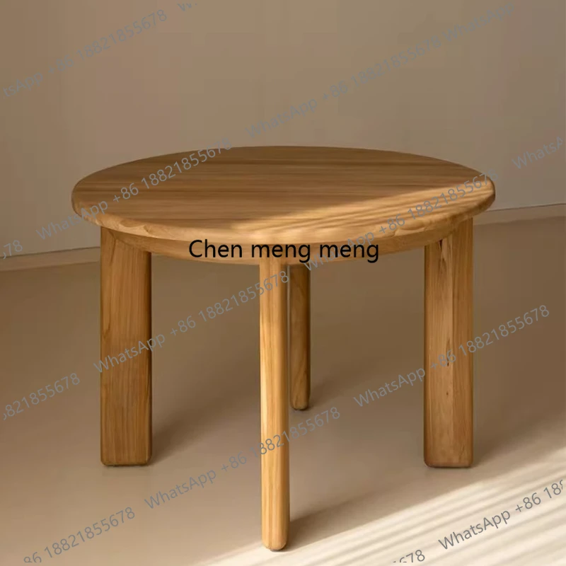 Retro style restaurant household round dining table teak solid wood round table medium ancient style eating table
Retro style restaurant household round dining table teak solid wood round table medium ancient style eating table