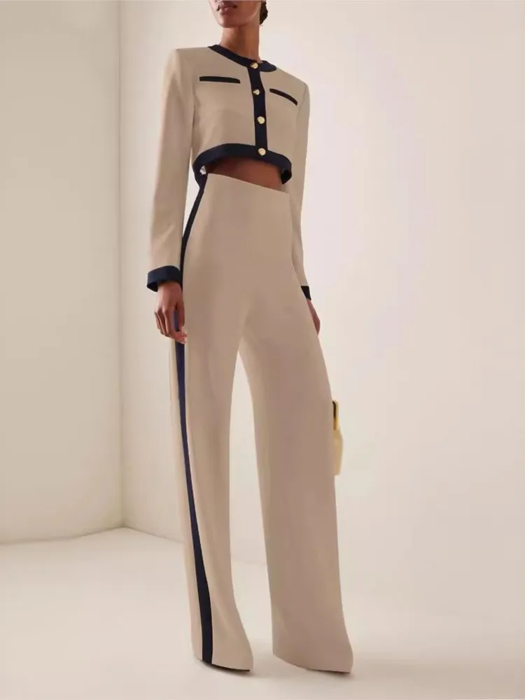 Spring Women's Temperament Professional Suit Fashion Long-sleeved Button Top And High-waisted Pants Commuting Two-piece Sets
Spring Women's Temperament Professional Suit Fashion Long-sleeved Button Top And High-waisted Pants Commuting Two-piece Sets