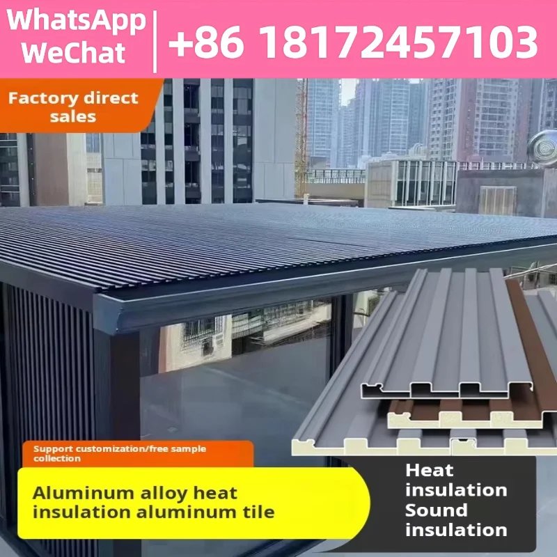 Aluminum alloy roof tile double-layer insulation aluminum tile metal buckle plate pavilion Great Wall plate sunshade grille cano
Aluminum alloy roof tile double-layer insulation aluminum tile metal buckle plate pavilion Great Wall plate sunshade grille cano