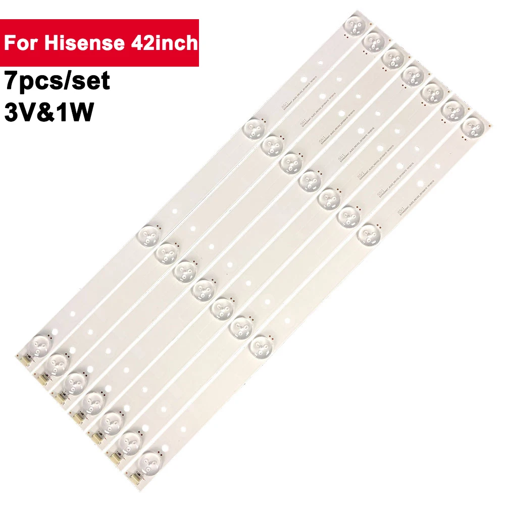 7Pcs LED TV Backlight Strip For Hisense 42inch SVH420AA7_4LED_REV02_20150410 LED43EC291N LED43T11N LED42H168 LED43EC2 LED43K5100
7Pcs LED TV Backlight Strip For Hisense 42inch SVH420AA7_4LED_REV02_20150410 LED43EC291N LED43T11N LED42H168 LED43EC2 LED43K5100