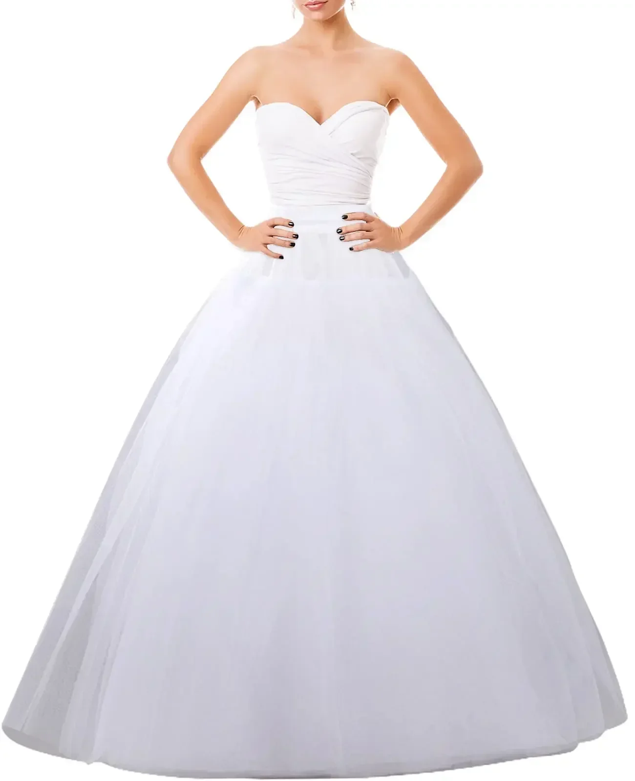 Hoopless Petticoats Crinoline A-line Slips Underskirt for Bridal Gown Floor Length White
Hoopless Petticoats Crinoline A-line Slips Underskirt for Bridal Gown Floor Length White