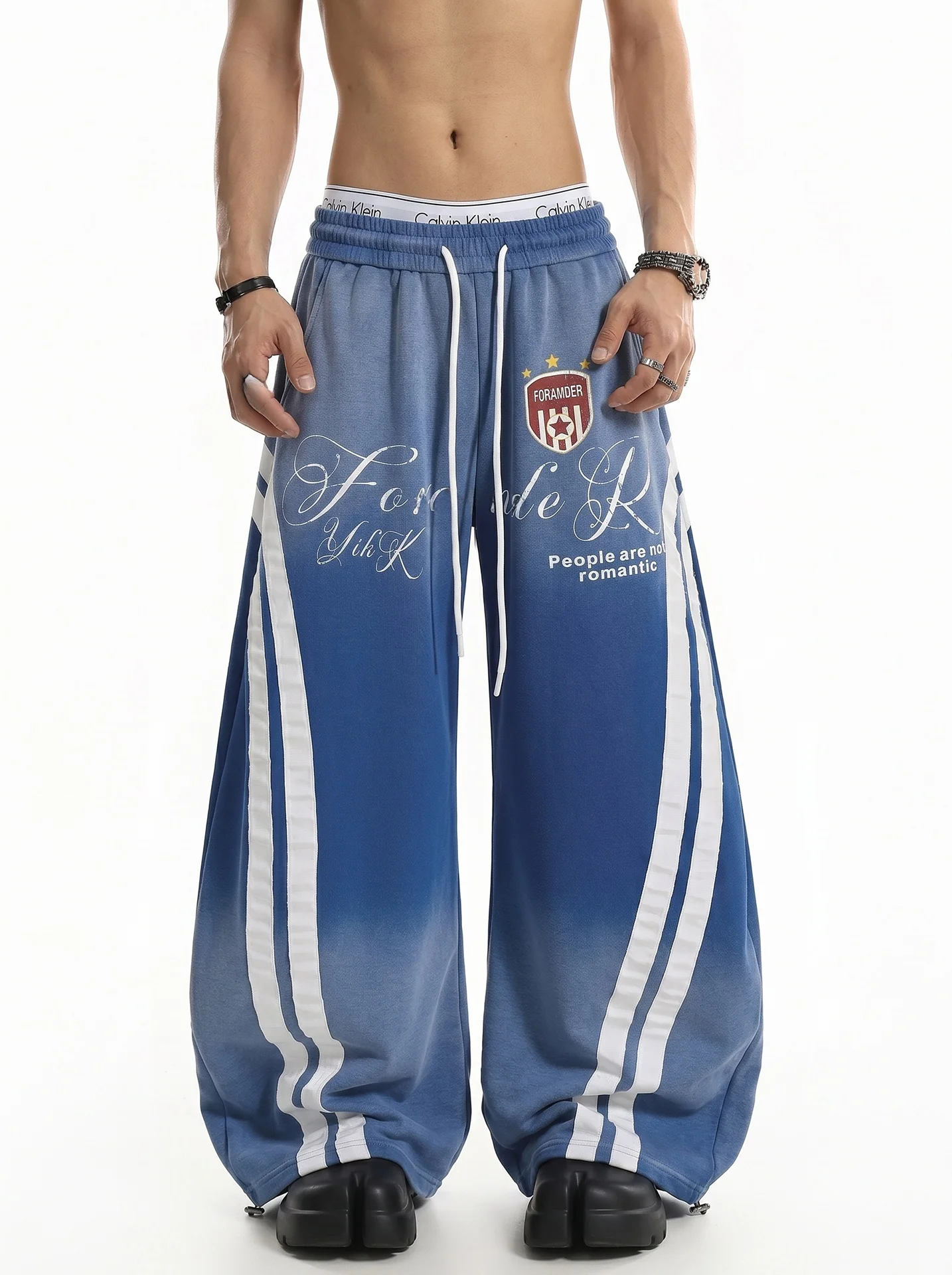 Casual Loose Men's Printed Stripe Sweatpants American High Street Style Summer Fashion Brand Tagkita Natural Waist Straight Leg
Casual Loose Men's Printed Stripe Sweatpants American High Street Style Summer Fashion Brand Tagkita Natural Waist Straight Leg