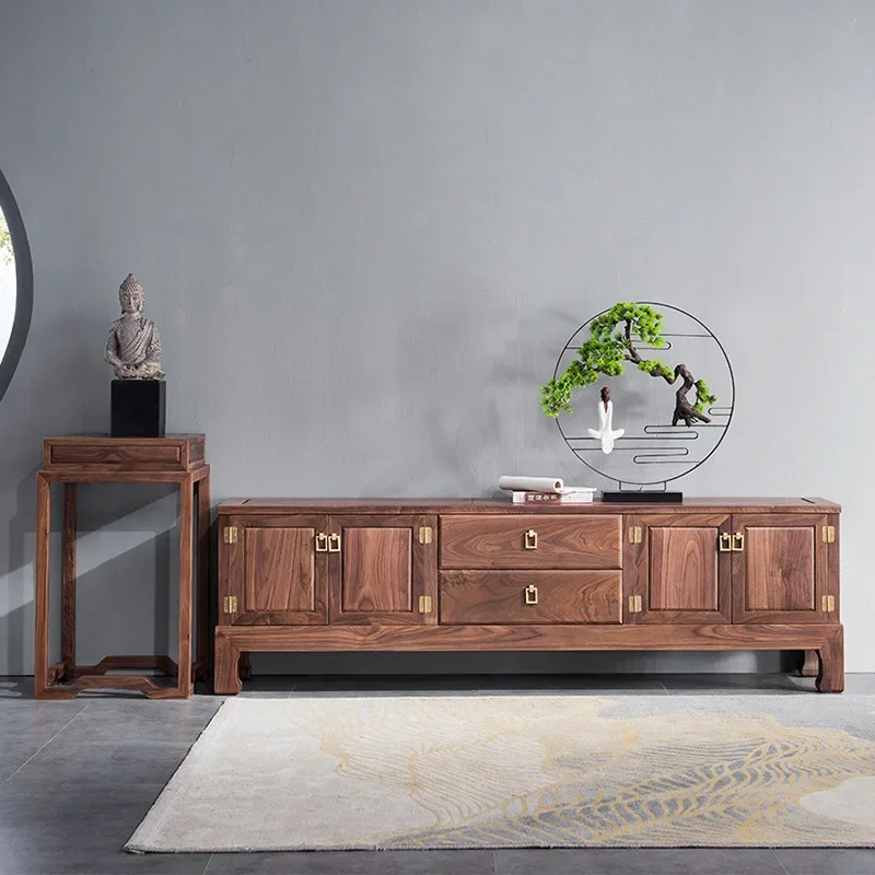 The product can be customized. North American black walnut new Chinese TV cabinet
The product can be customized. North American black walnut new Chinese TV cabinet