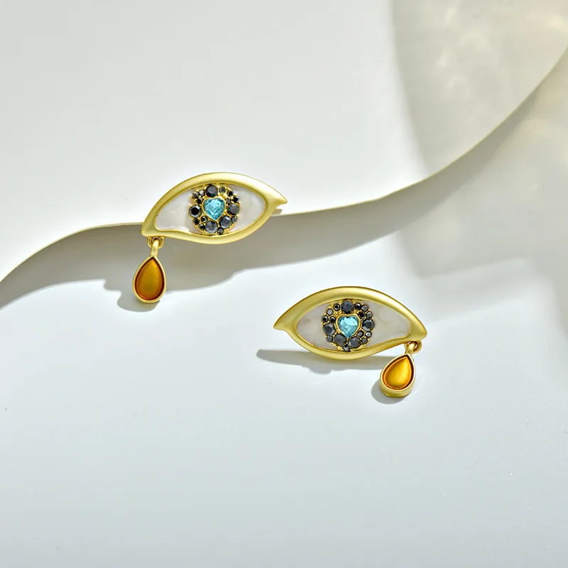 Винтажные серьги-гвоздики из серебра 925 пробы с позолотой 14k, цирконами и эмалью в форме слез, для женщин, для вечеринок, в стиле хип-хоп, изысканные украшения.
Винтажные серьги-гвоздики из серебра 925 пробы с позолотой 14k, цирконами и эмалью в форме слез, для женщин, для вечеринок, в стиле хип-хоп, изысканные украшения.