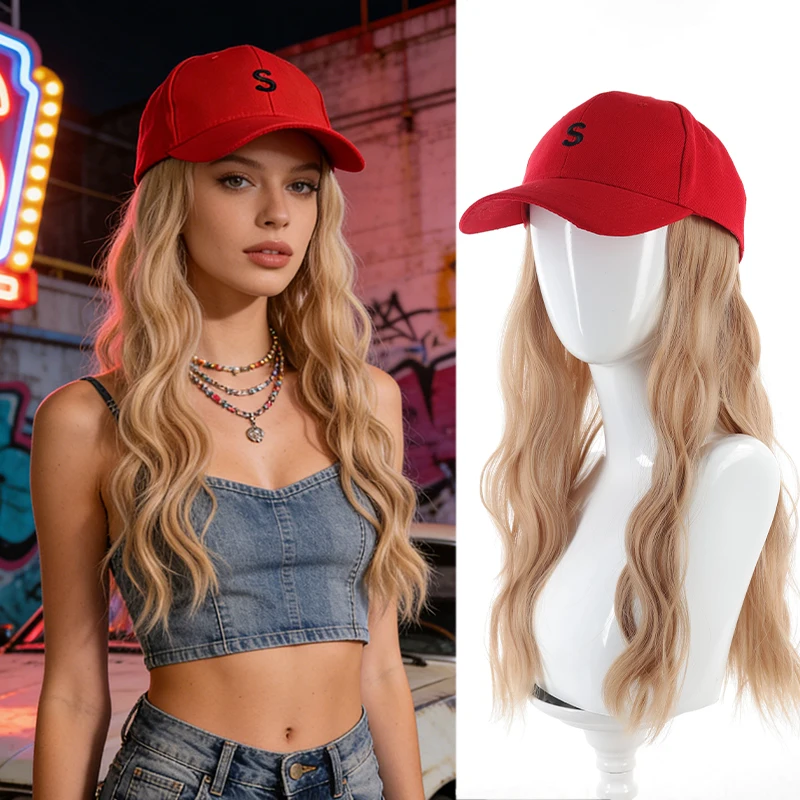 Hat wig one-piece full head cover for women big wave long curly hair baseball duckbill cap full head cover wig
Hat wig one-piece full head cover for women big wave long curly hair baseball duckbill cap full head cover wig