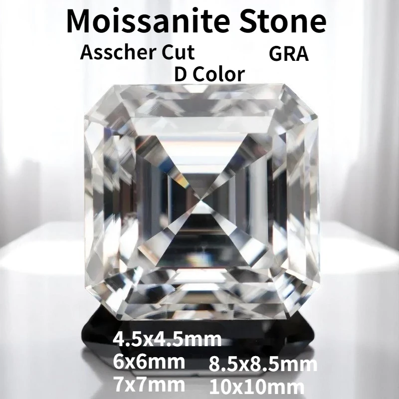 D Color Moissanite Stone Asscher Cut VVS1 Lab Grown Dimond for Diy Jewelry Material Pass Diamond Tester with GRA Certificate
D Color Moissanite Stone Asscher Cut VVS1 Lab Grown Dimond for Diy Jewelry Material Pass Diamond Tester with GRA Certificate