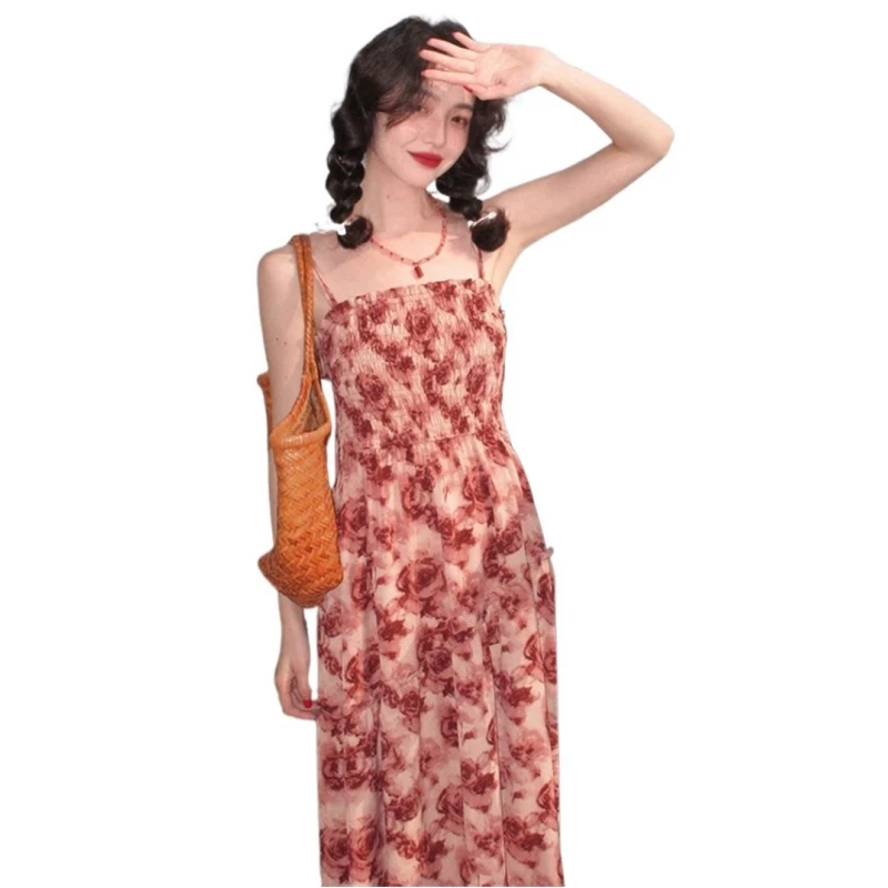 Korean Print Robe Femme Summer Strapless Sleeveless Long Dress Ruffles Spaghetti Strap Slim Dress Plus Size Vestidos ropa mujer
Korean Print Robe Femme Summer Strapless Sleeveless Long Dress Ruffles Spaghetti Strap Slim Dress Plus Size Vestidos ropa mujer