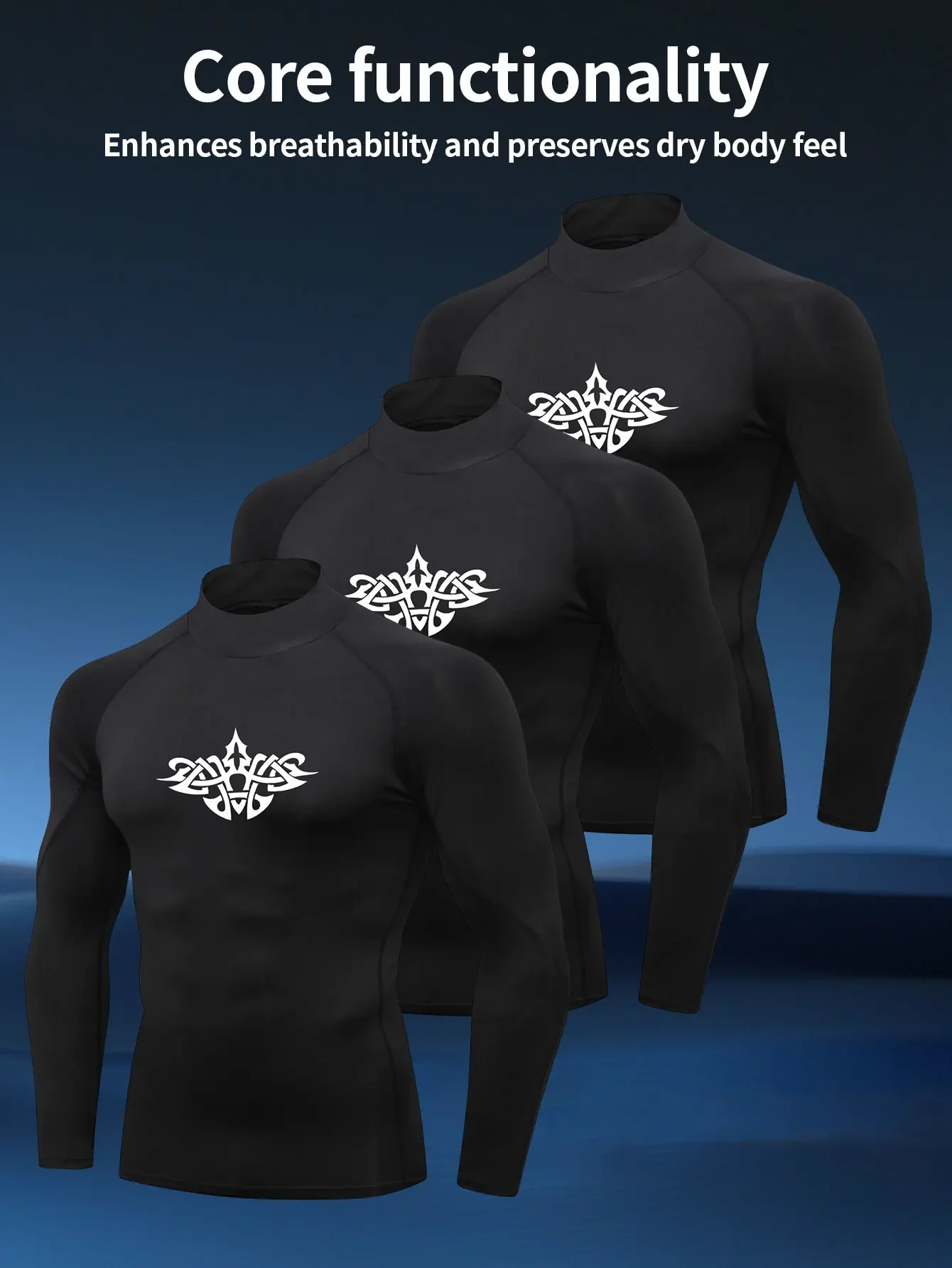 3 шт., мужская облегающая баскетбольная спортивная одежда с длинными рукавами, быстросохнущая и дышащая
3 шт., мужская облегающая баскетбольная спортивная одежда с длинными рукавами, быстросохнущая и дышащая