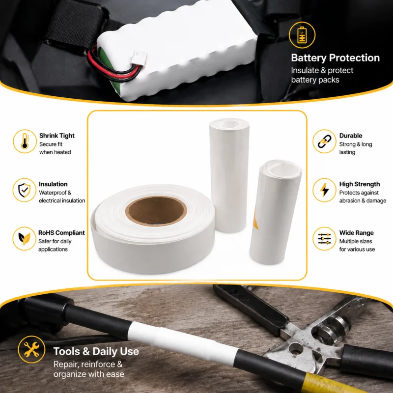 PVC Heat Shrink Tube Pack for 18650 Lipo Battery Insulated Film Wrap 30mm-240mm Lithium Case Protection Cable Sleeve for Electro
PVC Heat Shrink Tube Pack for 18650 Lipo Battery Insulated Film Wrap 30mm-240mm Lithium Case Protection Cable Sleeve for Electro