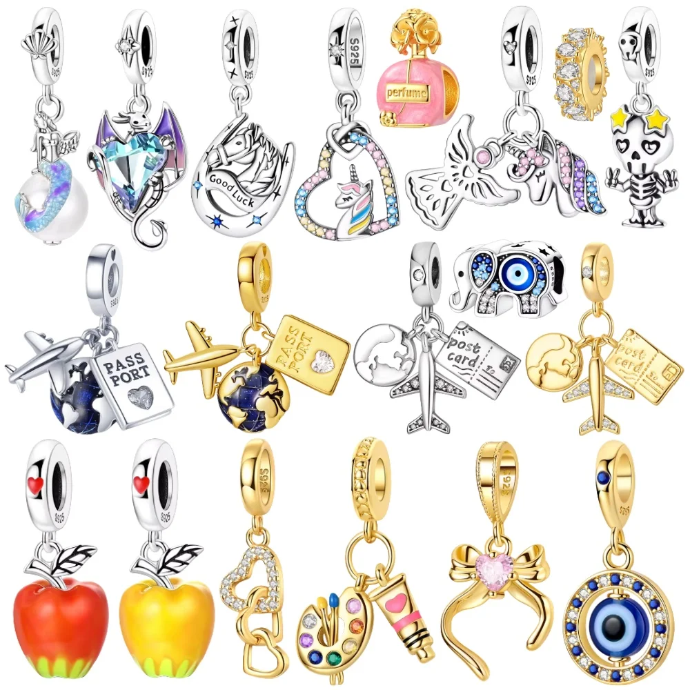 925 Silver Traveling Passport Charms Bead Color Changing Apples Bear Blue Elephant Love Dangle Fit Original Bracelet DIY Jewelry
925 Silver Traveling Passport Charms Bead Color Changing Apples Bear Blue Elephant Love Dangle Fit Original Bracelet DIY Jewelry