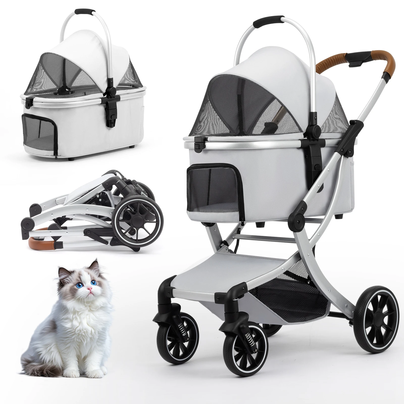 STLFFactory Price Foldable Pet Stroller with Shock Absorbers and Mesh Windows for Cats and Dogs
STLFFactory Price Foldable Pet Stroller with Shock Absorbers and Mesh Windows for Cats and Dogs