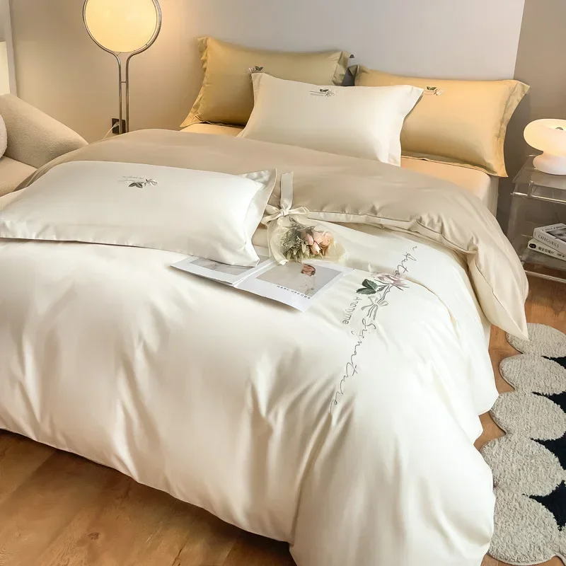 Class A 100s Xinjiang long staple cotton cotton four-piece set light luxury embroidery simple style cotton mother and baby grade
Class A 100s Xinjiang long staple cotton cotton four-piece set light luxury embroidery simple style cotton mother and baby grade