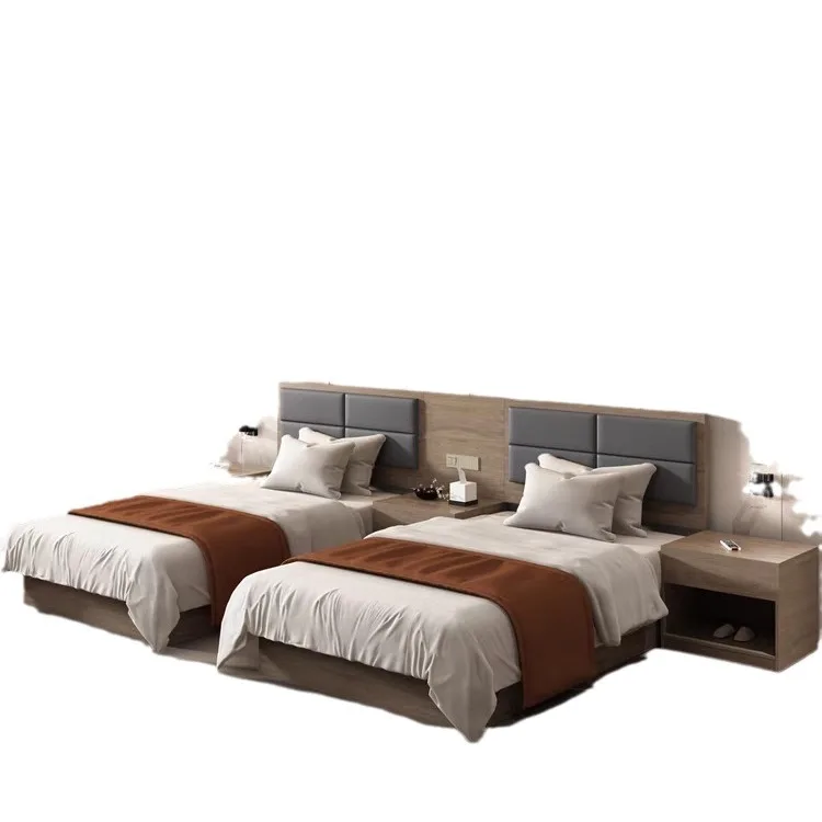 Custom hotel furniture standard room full set designer bedroom set apartment villa bed and breakfast furniture single double bed
Custom hotel furniture standard room full set designer bedroom set apartment villa bed and breakfast furniture single double bed