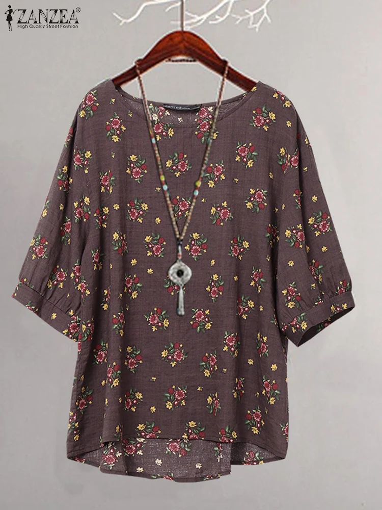 ZANZEA 2025 Summer Women Vintage Blouse Fashion Tunic Tops O-Neck Casual Loose Floral Print Shirts Short Sleeve Holiday Blusas
ZANZEA 2025 Summer Women Vintage Blouse Fashion Tunic Tops O-Neck Casual Loose Floral Print Shirts Short Sleeve Holiday Blusas