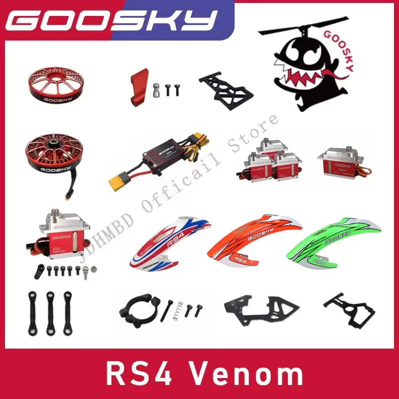 GOOSKY RS4 Веном вертолет запасные части навес ESC Мотор сервопривод для вертолета RS4 Venom.
GOOSKY RS4 Веном вертолет запасные части навес ESC Мотор сервопривод для вертолета RS4 Venom.