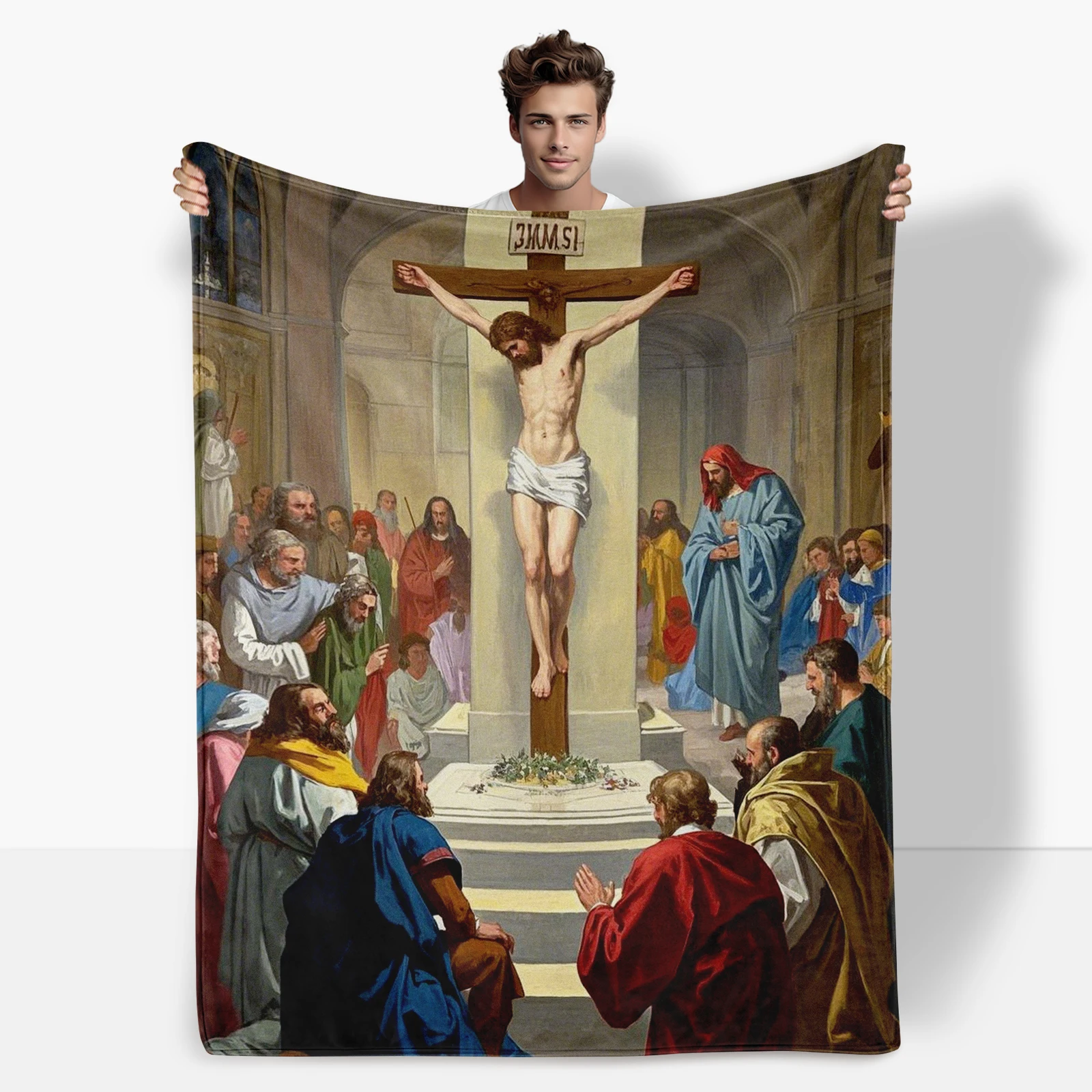 Unique Religious Blanket Featuring Jesus And The Cross Elements Perfect For Spiritual Support
Unique Religious Blanket Featuring Jesus And The Cross Elements Perfect For Spiritual Support