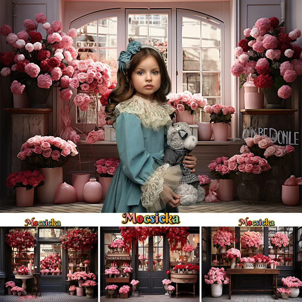 Valentine's Day Flower Shop Backdrop Poster Red Pink Rose Booth Background Decor Romantic Holiday Girls Party Studio Photography
Valentine's Day Flower Shop Backdrop Poster Red Pink Rose Booth Background Decor Romantic Holiday Girls Party Studio Photography