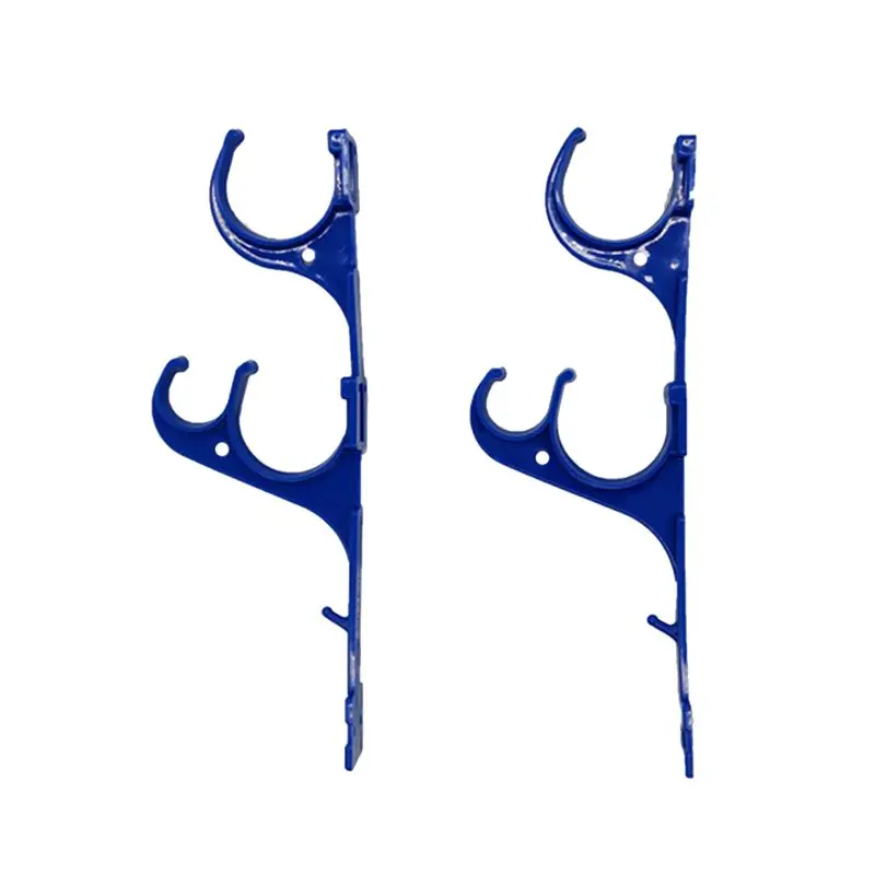 L79A Swimming Pool Pole Hanger Set Plastic Multi Function Hooks for Leaf Rakes Skimmers Vacuum Hoses
L79A Swimming Pool Pole Hanger Set Plastic Multi Function Hooks for Leaf Rakes Skimmers Vacuum Hoses