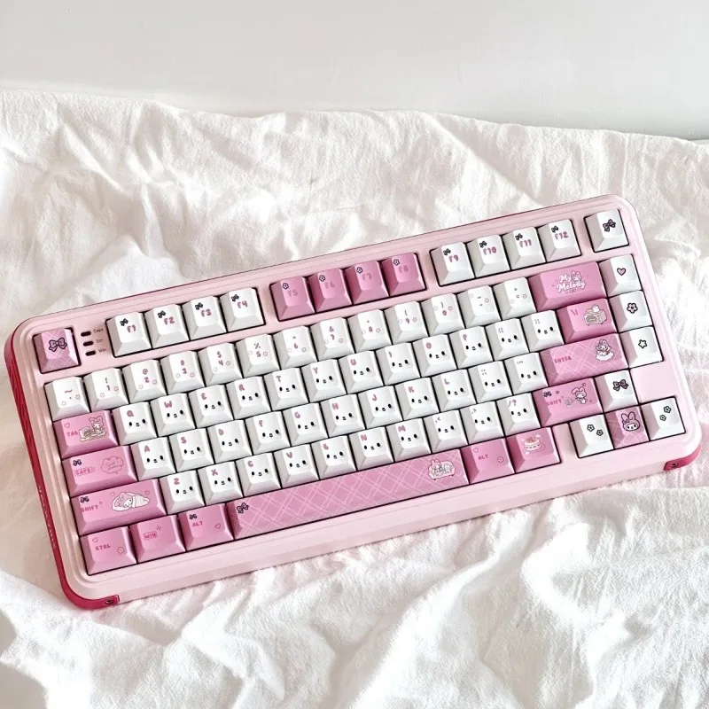 82/100 Keys Keycap Set Kawaii Melody Theme Front Printed CHERRY Height Keycaps for Mechanical Keyboard PBT Wear-Resistant Keycap
82/100 Keys Keycap Set Kawaii Melody Theme Front Printed CHERRY Height Keycaps for Mechanical Keyboard PBT Wear-Resistant Keycap