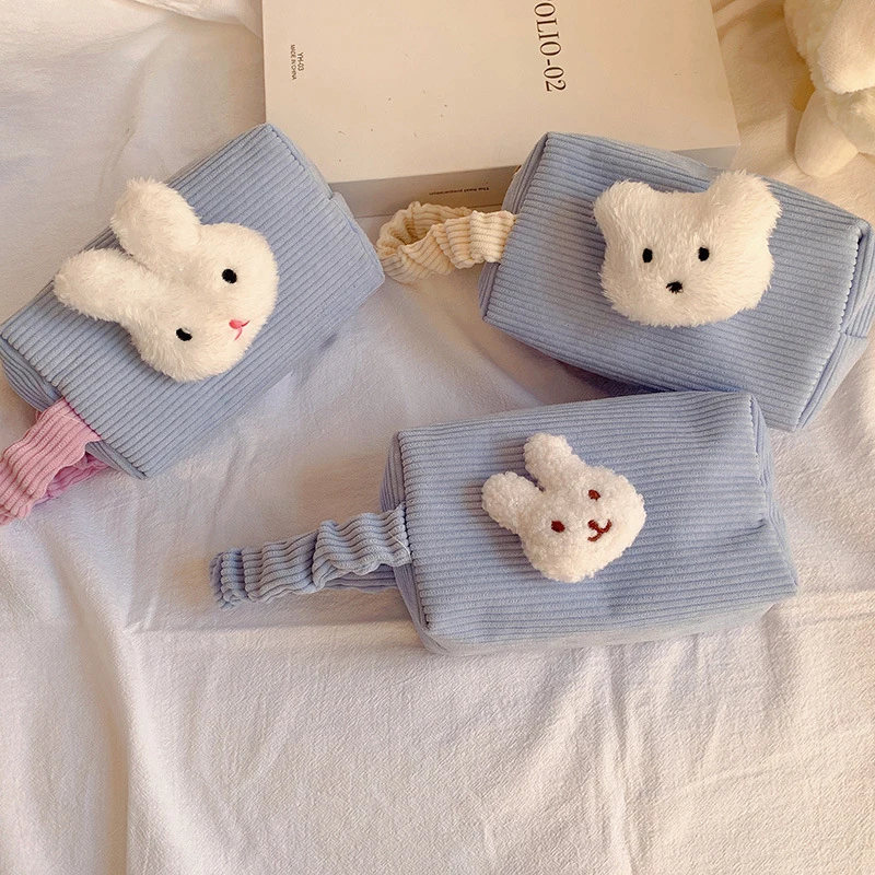 Cute Plush Bear Rabbit Handheld Cosmetic Bag Large Capacity Pencil Case Portable Sundries Storage Bag Coin Purse Makeup Bag Gift
Cute Plush Bear Rabbit Handheld Cosmetic Bag Large Capacity Pencil Case Portable Sundries Storage Bag Coin Purse Makeup Bag Gift