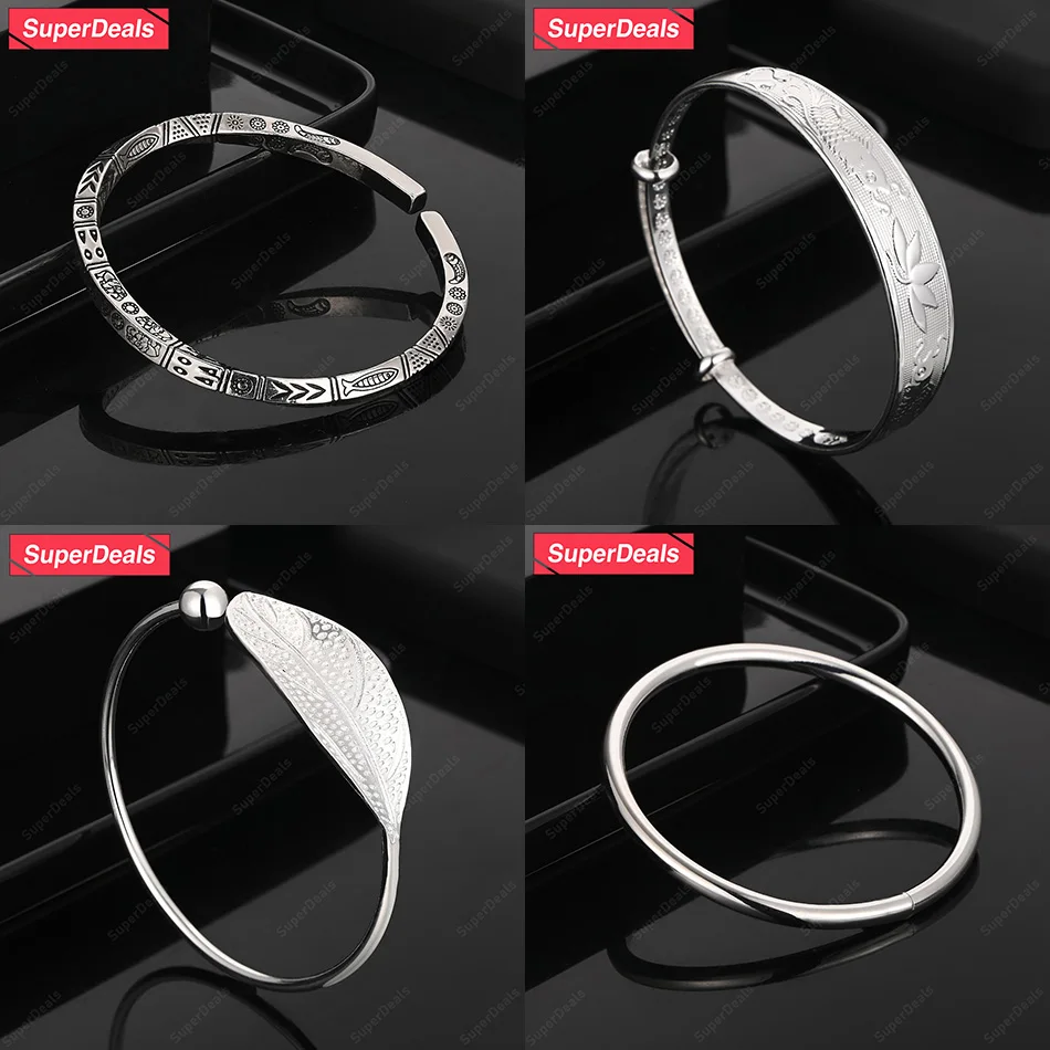 SuperDeals 925 Sterling Silver Leaf Vintage Relief Pattern Round Bangles Lady Party Fine Birthday Gift Fashion Classic Jewelry
SuperDeals 925 Sterling Silver Leaf Vintage Relief Pattern Round Bangles Lady Party Fine Birthday Gift Fashion Classic Jewelry