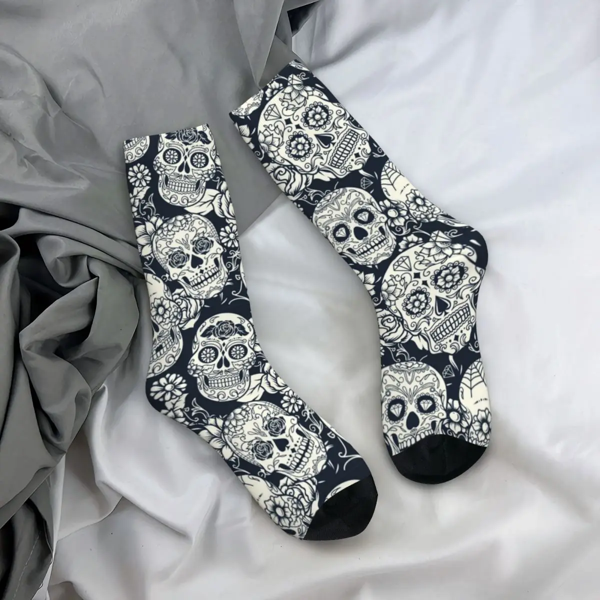 Autumn Winter Colorful Women Men Sugar Skull Floral Socks Day of the Dead Breathable Basketball Socks
Autumn Winter Colorful Women Men Sugar Skull Floral Socks Day of the Dead Breathable Basketball Socks