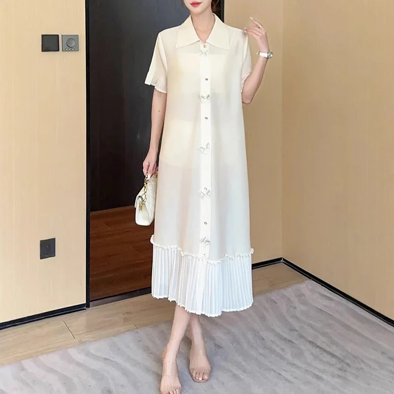 Design Sense Elasticated Closure Skirt 2025 Summer Solid Colour Single-breasted Women's Pleated Dress Fashion Casual Splicing
Design Sense Elasticated Closure Skirt 2025 Summer Solid Colour Single-breasted Women's Pleated Dress Fashion Casual Splicing