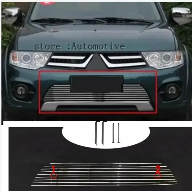 2013-2016 For Mitsubishi Pajero Sport Quality Stainless steel Car front bumper Mesh Grille Around Trim Racing Grills
2013-2016 For Mitsubishi Pajero Sport Quality Stainless steel Car front bumper Mesh Grille Around Trim Racing Grills