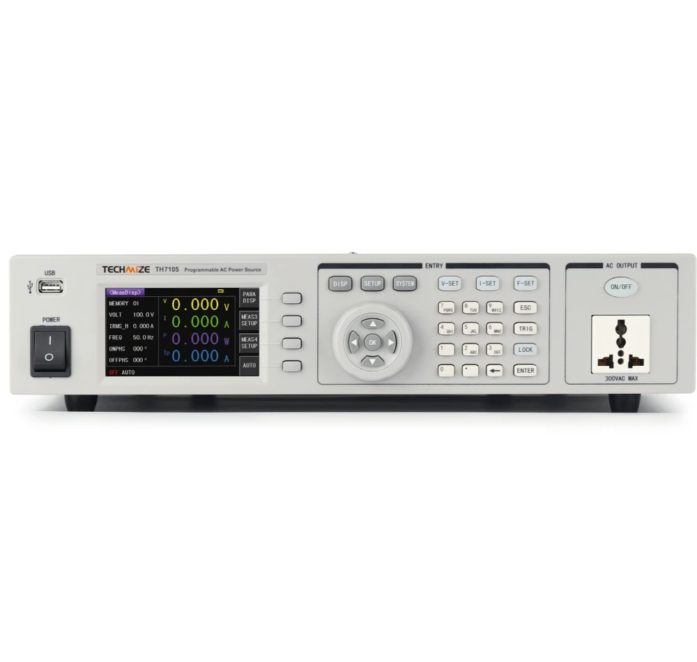 Tonghui TH7105 Programmable AC Power Supply Power Source 0-300V, 500W, 45.0Hz-500Hz
Tonghui TH7105 Programmable AC Power Supply Power Source 0-300V, 500W, 45.0Hz-500Hz